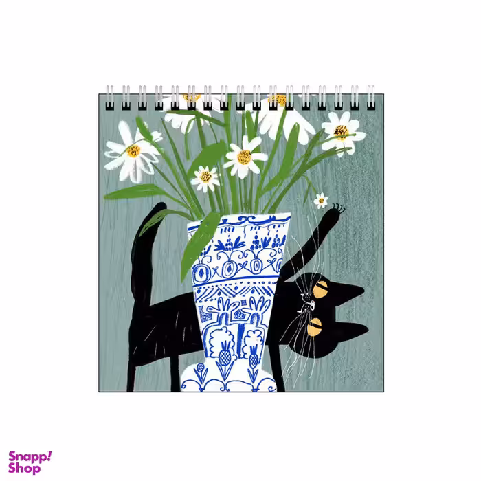 دفتر طراحی بامبیلیپ طرح گربه شیطون و گلدون کد 1674198