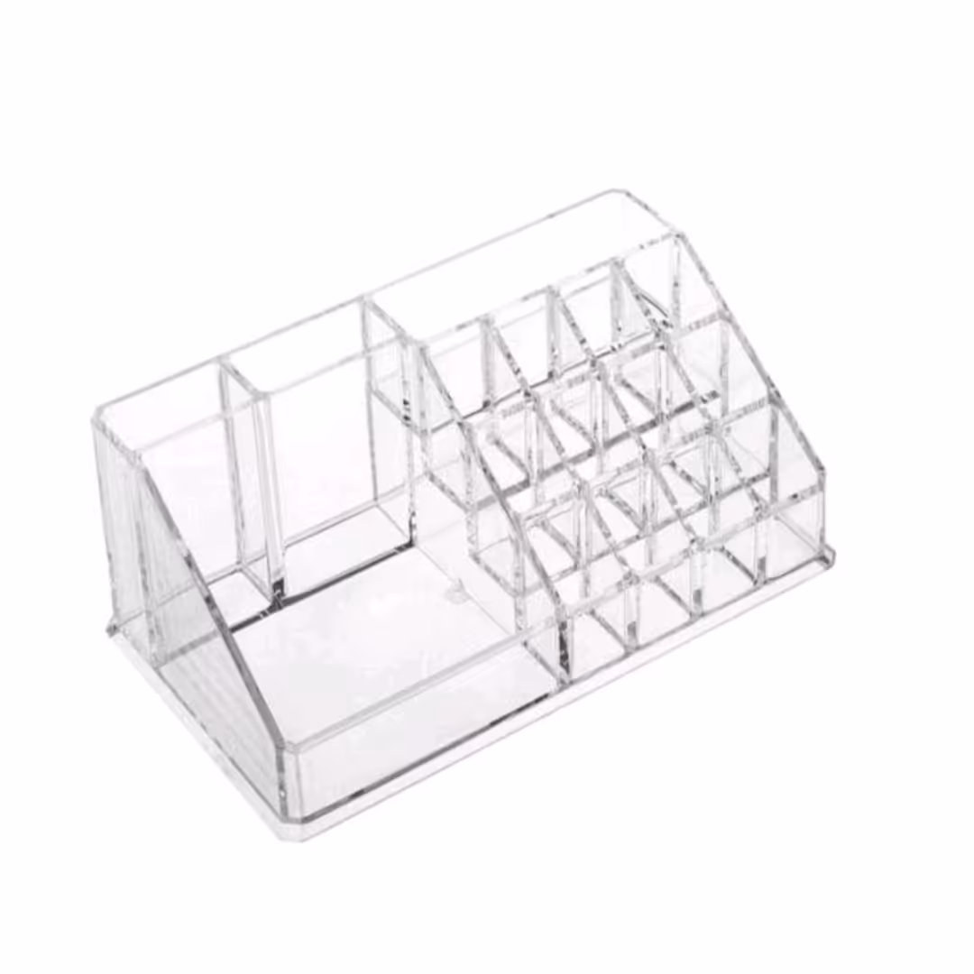 استند و جعبه لوازم آرایش زنانه  یک عددی جنس آکرولیک بسیار مقاوم 