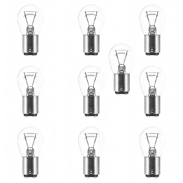 لامپ چراغ عقب خودرو مدل 21.5 وات دو کنتاکت بسته 10 عددی