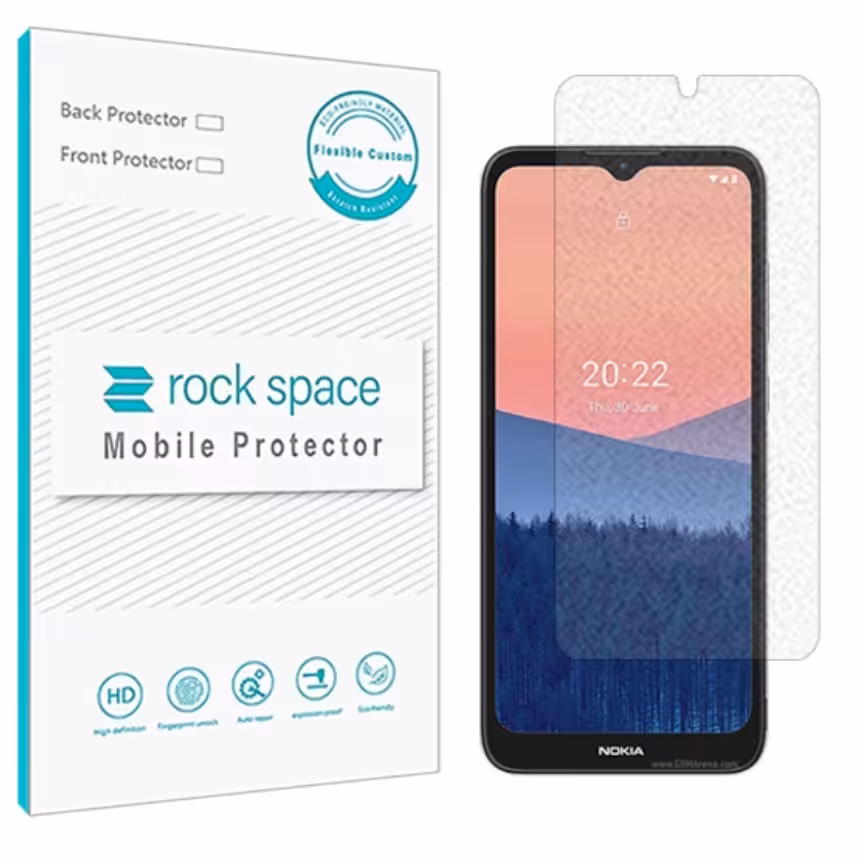 گلس مات نانو و ضد ضربه گوشی نوکیاC21 برند راک اسپیس  
