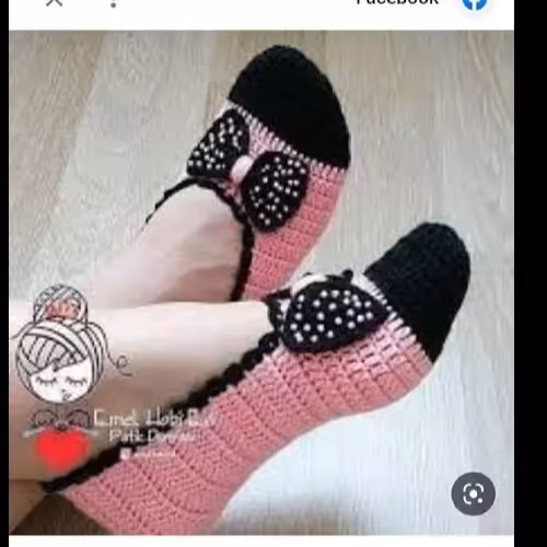 پاپوش دستبافت بافتنی 