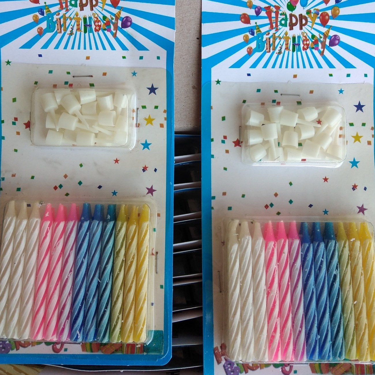 شمع تولد ساده 24 عددی پایه دار