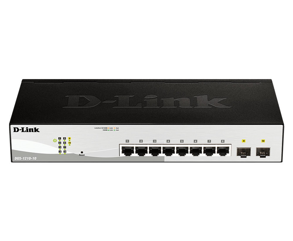 سوئیچ شبکه 10 پورت گیگابیت مدیریتی دی لینک مدل DGS-1210-10