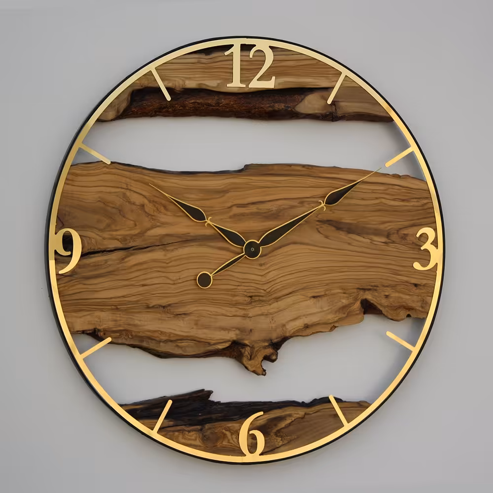 ساعت چوبی روستیک