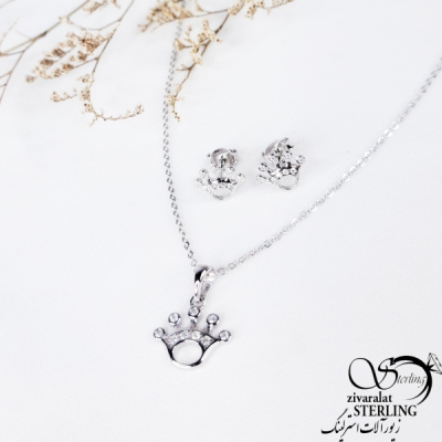 نیمست تاج با نقره 925 عیار کد 11785