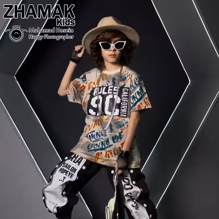 تیشرت  پسرانه و دخترانه پارچه پنبه نیکریس در شش سایز سه تا شانزده سال