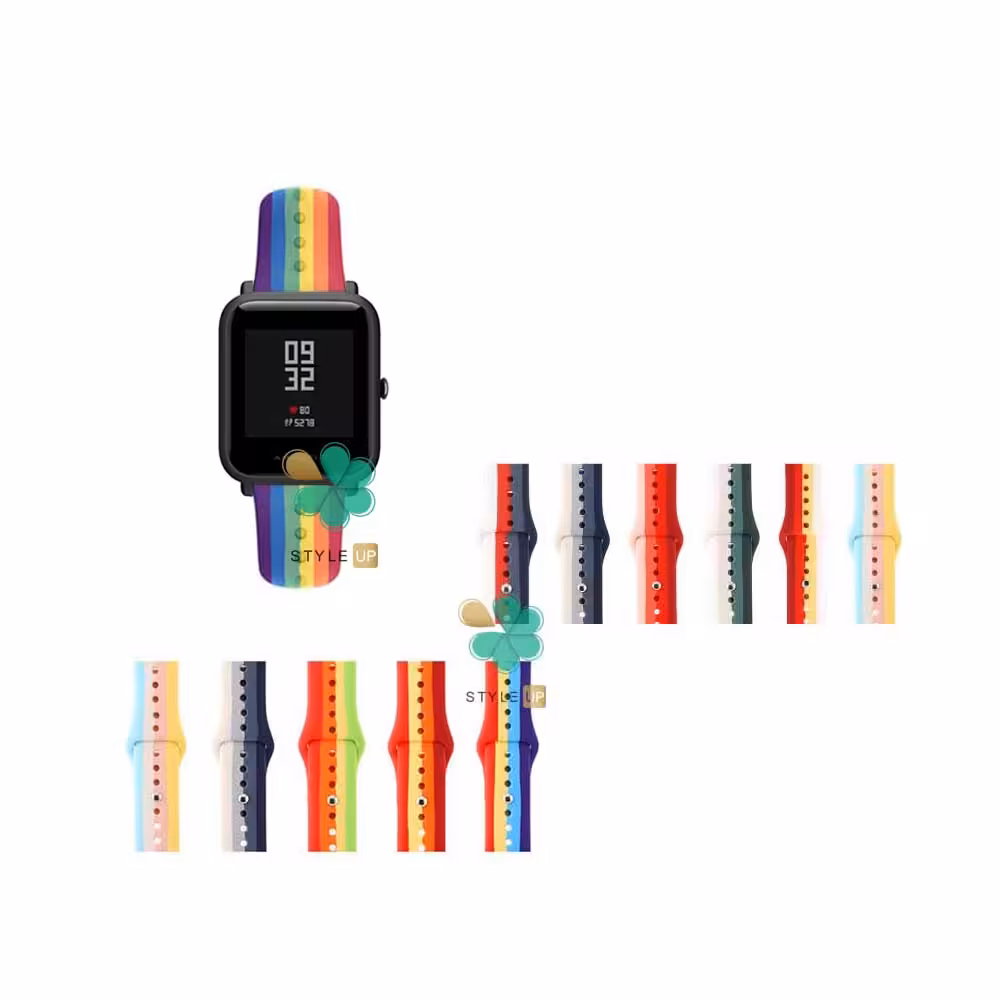 بند سیلیکونی ساعت شیائومی Xiaomi Amazfit Bip مدل رنگین کمان