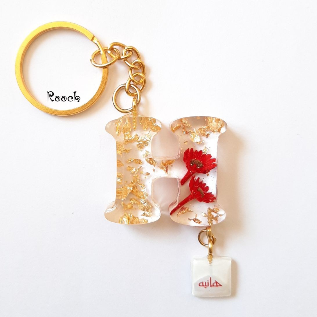 جاکلیدی حروف انگلیسی رزینی. 4 سانت. قابل سفارش با هر رنگ و سایز