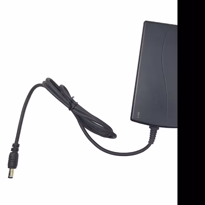 آداپتور 12 ولت 6 آمپر پلاستیکی رومیزی بین راهی سوئیچینگ همراه با کابل برق