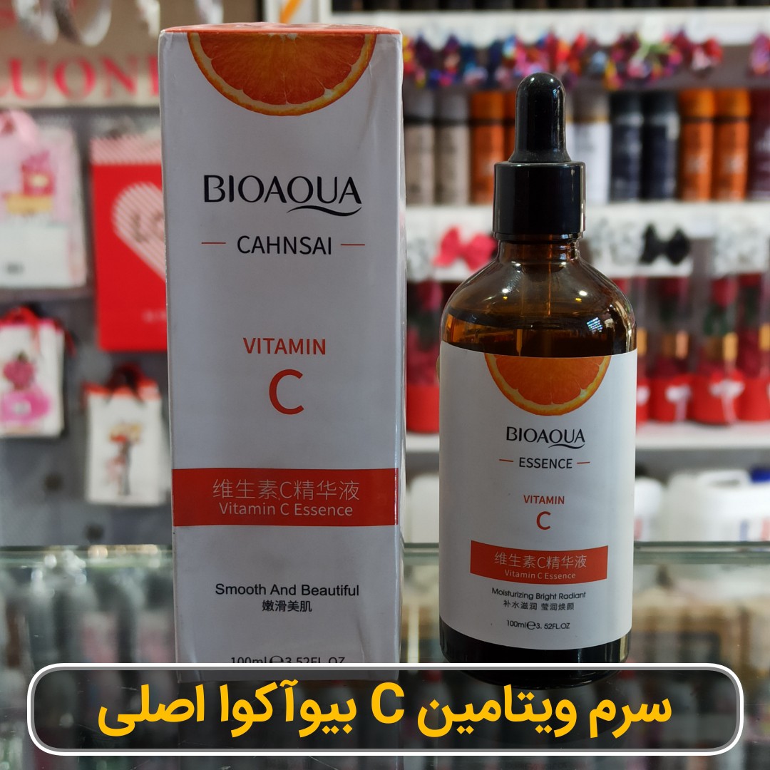 سرم ویتامین C بیوآکوا اصلی روشن کننده پوست حجم 100 میلی لیتر