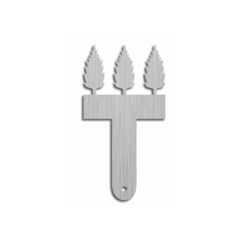 شانه شکلات استیل کوچک طرح برگ کریسمس بودکور 240063