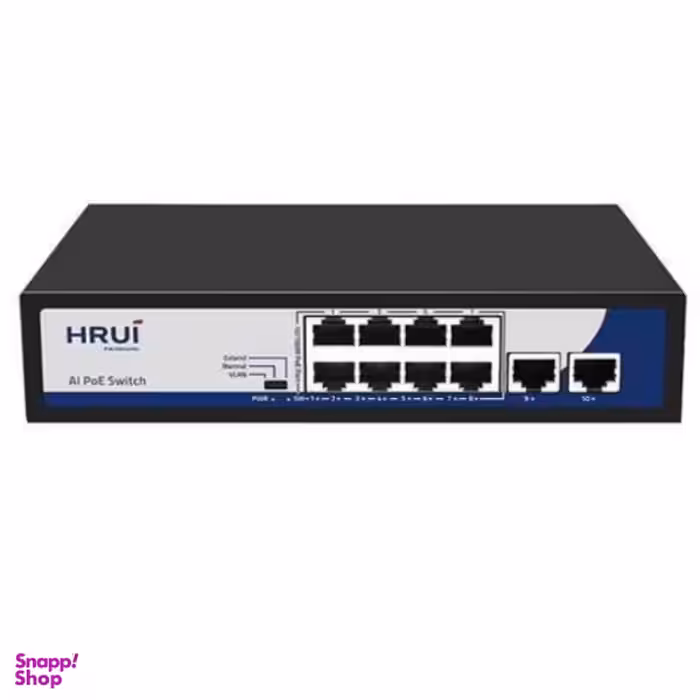 سوئیچ PoE شبکه 8 پورت اچ آر یو آی مدل HRUI HR900-AF-82N