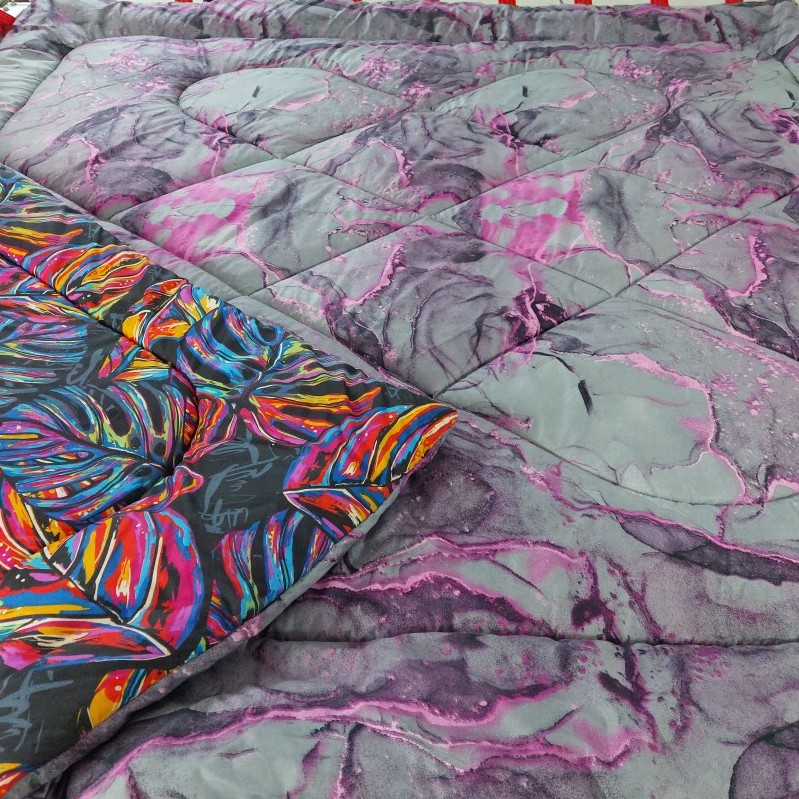 روتختی یک نفره  ماربل هاوایی خاص چهار تکه لحاف دار