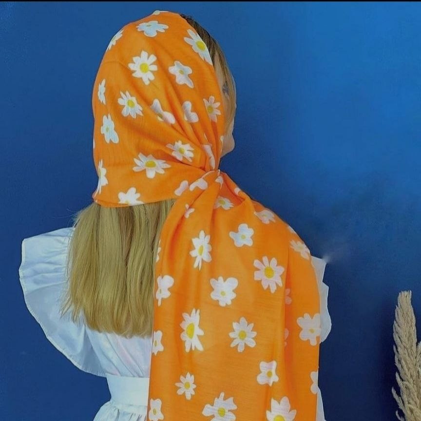 شال بابونه دخترانه و زنانه نخی بدون چروک شدن شال بابونه زنانه شال زنانه