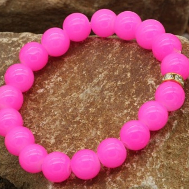 دستبند مروارید صورتی