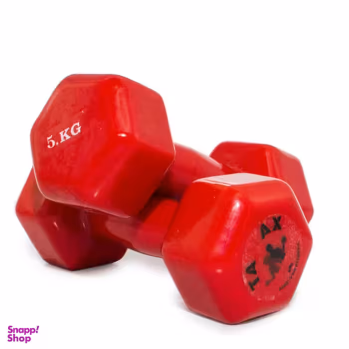دمبل ایروبیک روکش‌دار 5 کیلوگرمی بسته دو عددی