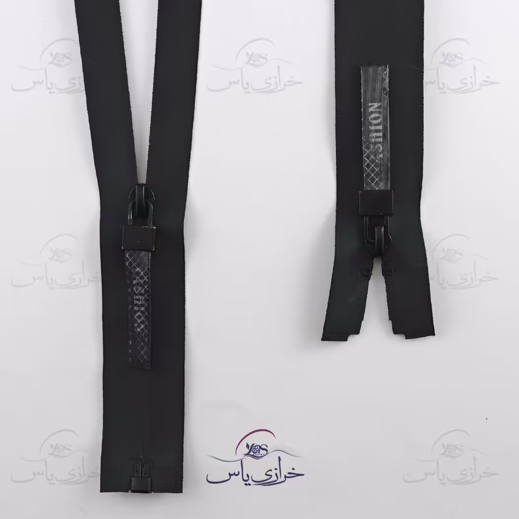 زیپ واتر 70 سانت نمره 5 کاپشنی مشکی هفت رنگ