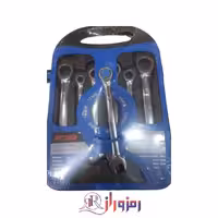 ست آچار 7 عددی یک سر رینگی و یک سر تخت مدل جغجغه ای  سمت تولز