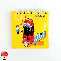 دفترچه 80 برگ سیمی آونگ جلد سخت طرح بستنی کد 26104