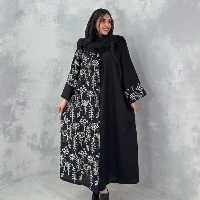 مانتو بلند لنین و سوزندوزی مدل بارون - 4104