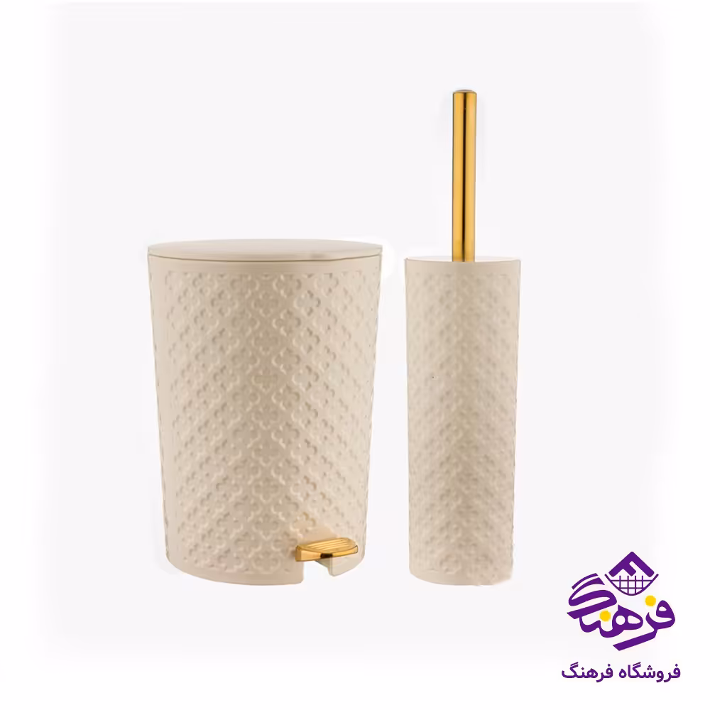 سطل و فرچه ليمون طرح گل (الوان)