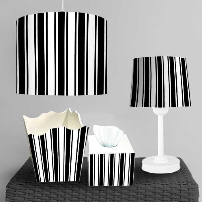 ست آباژور و سطل زباله و ساعت طرح ساده راه راه BA-5236