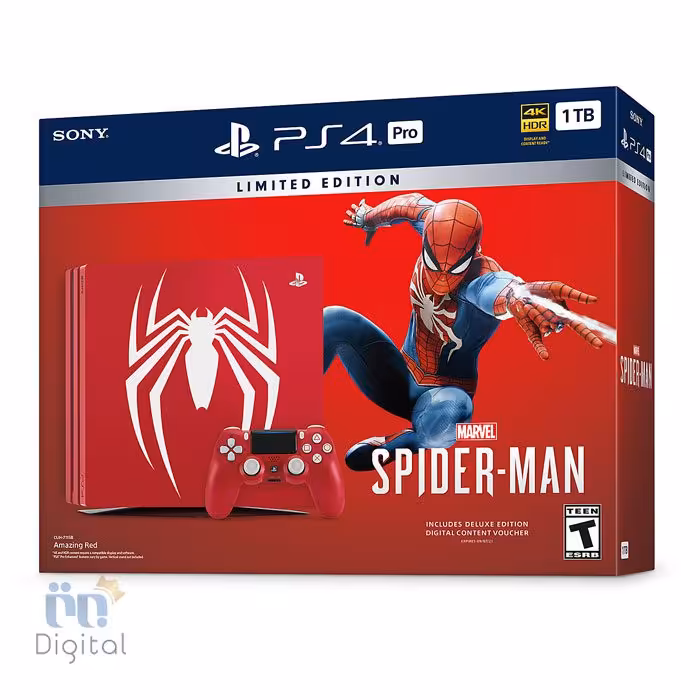 کنسول سونی مدل PlayStation 4 Pro باندل Limited Edition Marvel's Spider-Man ظرفیت 1 ترابایت ریجن 2