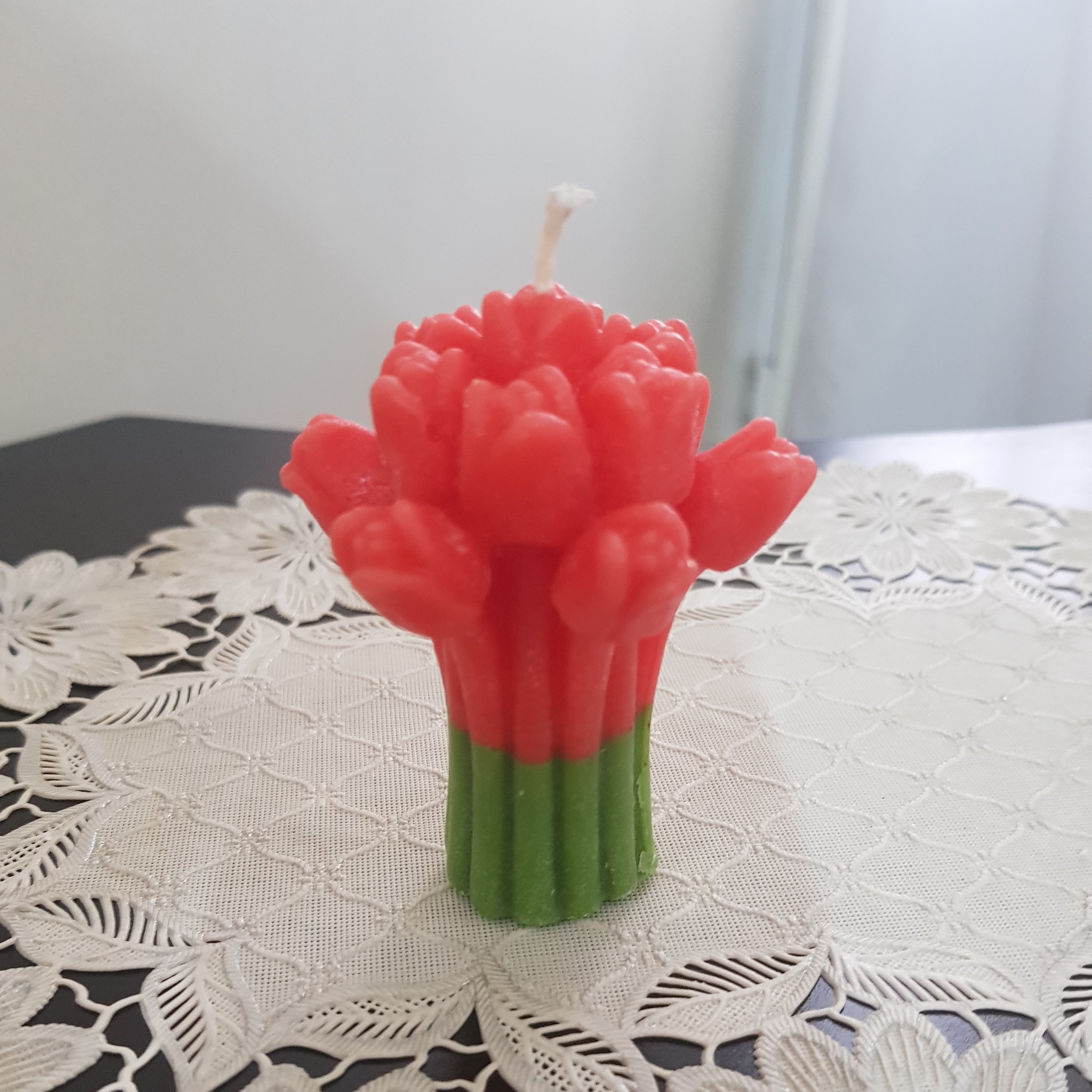 شمع دسته گل رز