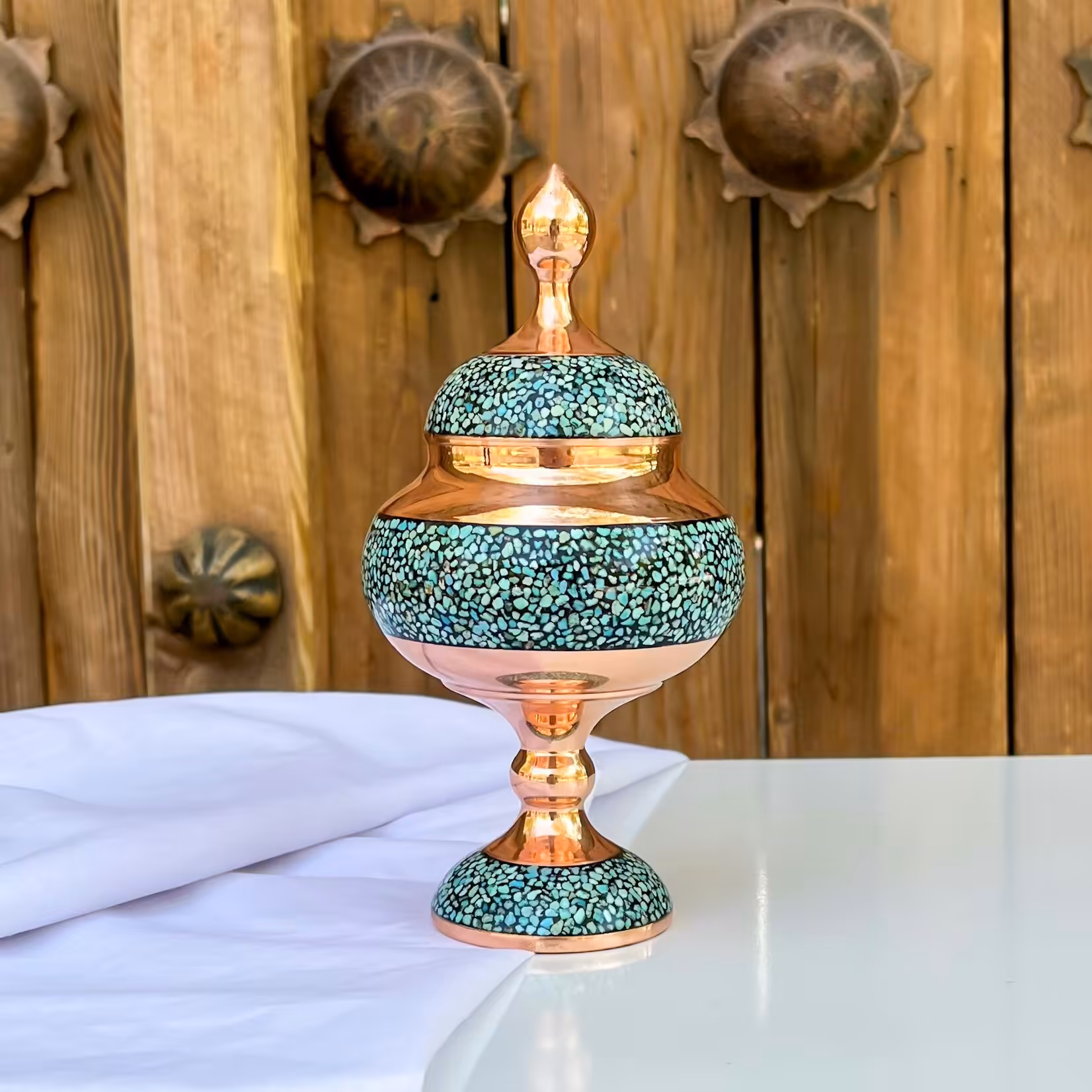 شکلات خوری فیروزه کوبی ارتفاع 18 سانت