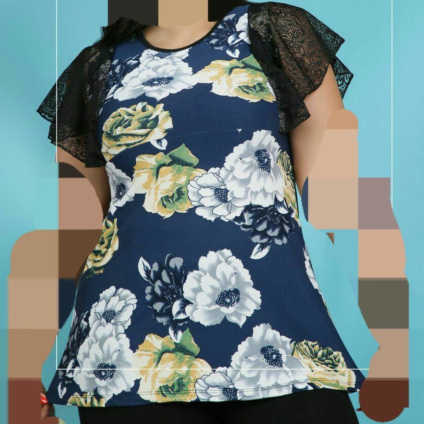 تیشرت گلدار کرپ