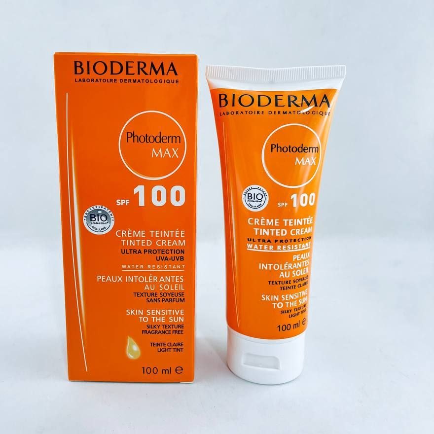 کرم ضد آفتاب بدون رنگ فتودرم مکس spf100 بیودرما 100 میل