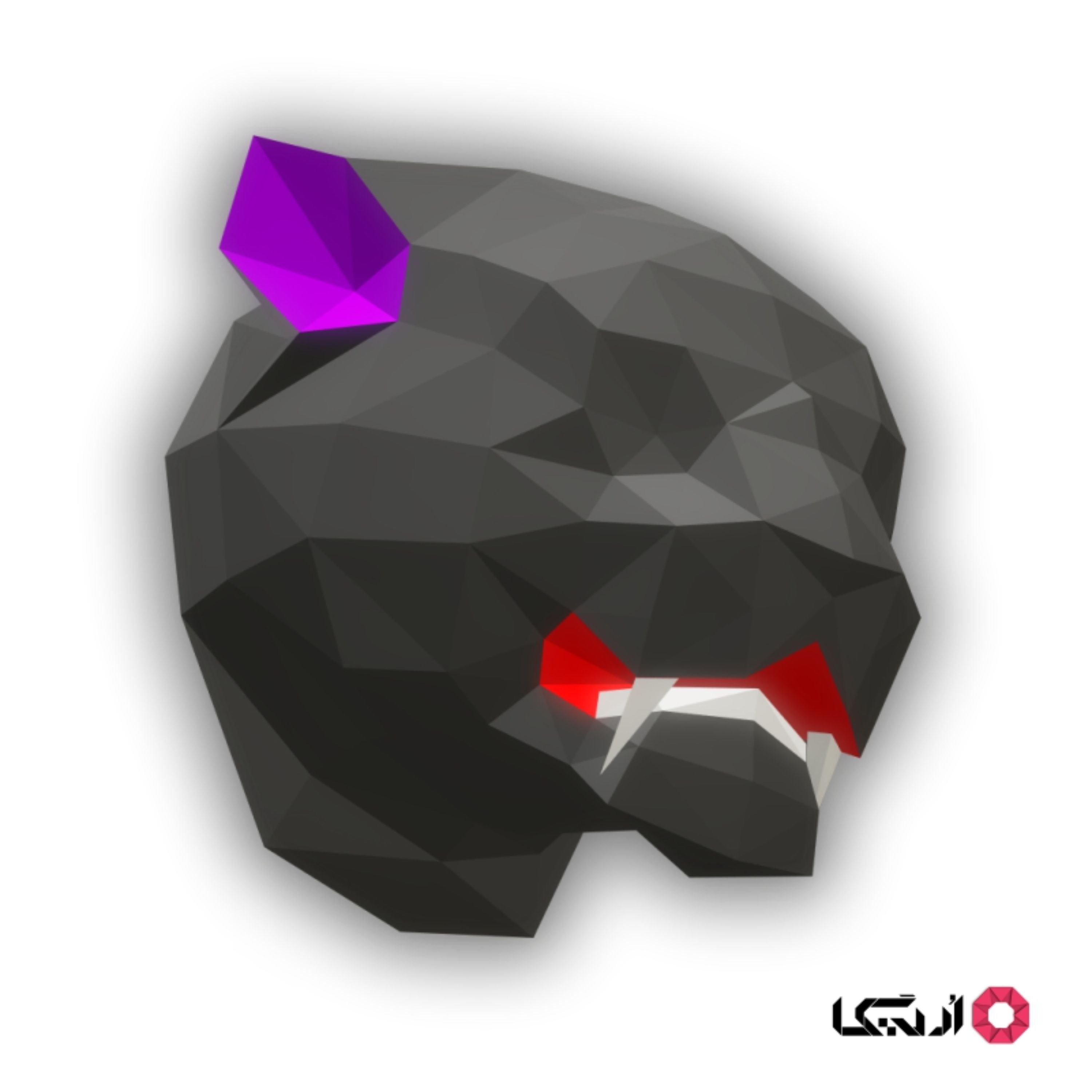 پازل سه بعدی مقوایی اریگا مدل پیکا (پلنگ) - چند رنگ (طوسی، قرمز، سفید، بنفش) - کد کالا 654