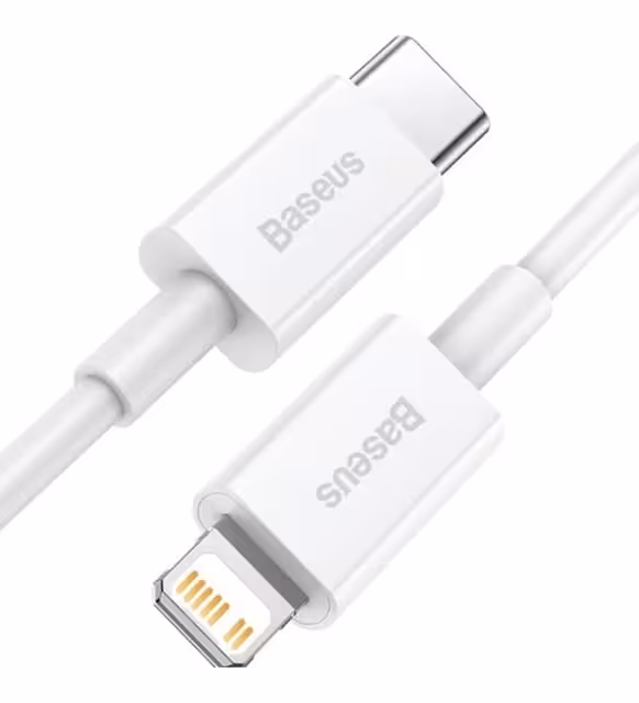 کابل شارژ Type-C به Lightning باسئوس مدل CATLYS PD 20W  طول کوتاه 25 سانتی مترBaseus CATLYS Type-C to Lightning PD 20W 0.25m