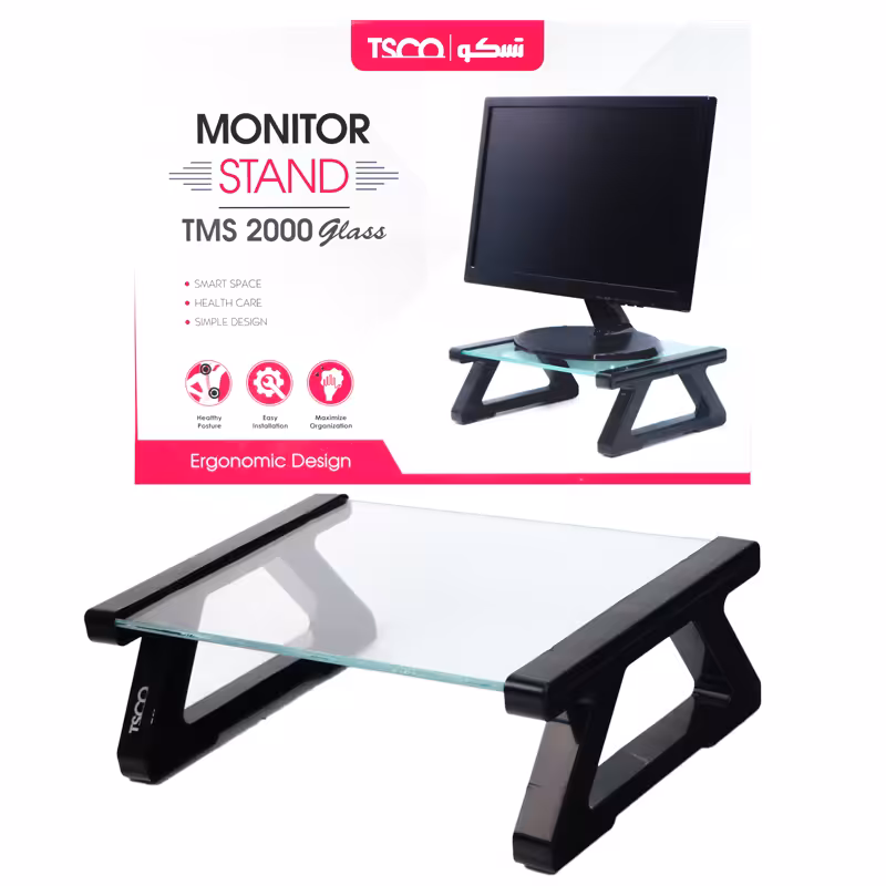 پایه نگهدارنده مانیتور تسکو مدل TMS 2000 GlassTSCO Monitor Stand TMS 2000