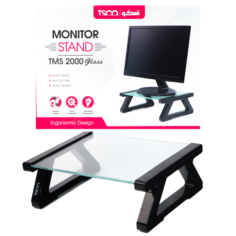 پایه نگهدارنده مانیتور تسکو مدل TMS 2000 GlassTSCO Monitor Stand TMS 2000
