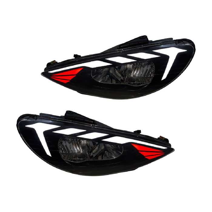 چراغ جلو چپ و راست اسپرت انجیکو  طرح T مناسب پژو 206