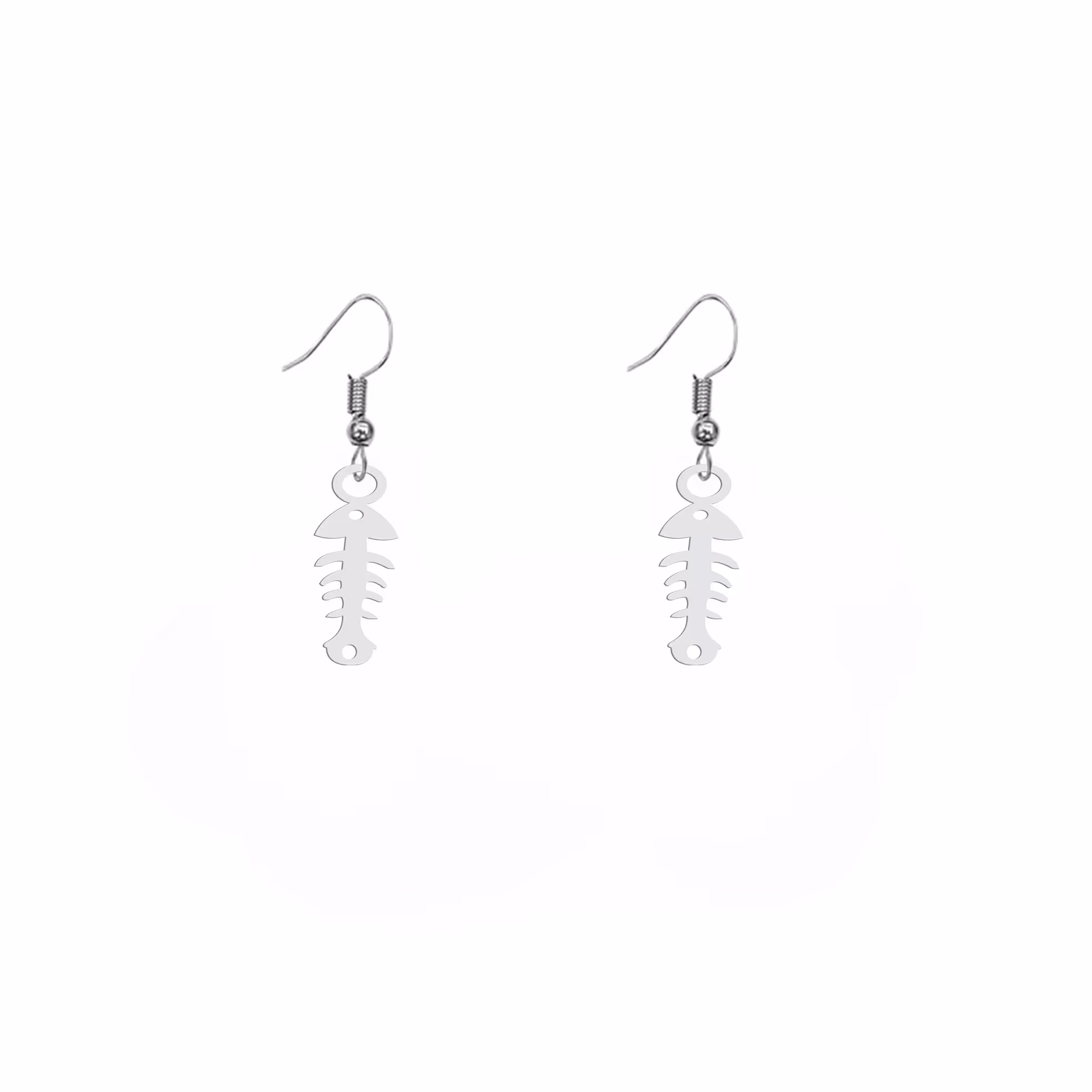 گوشواره هایکا گالری طرح اسکلت ماهی کد ha15