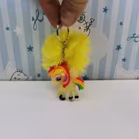 سرکلیدی سرسوییچی سیلیکونی پوم پوم دار طرح پونی یونیکورن 