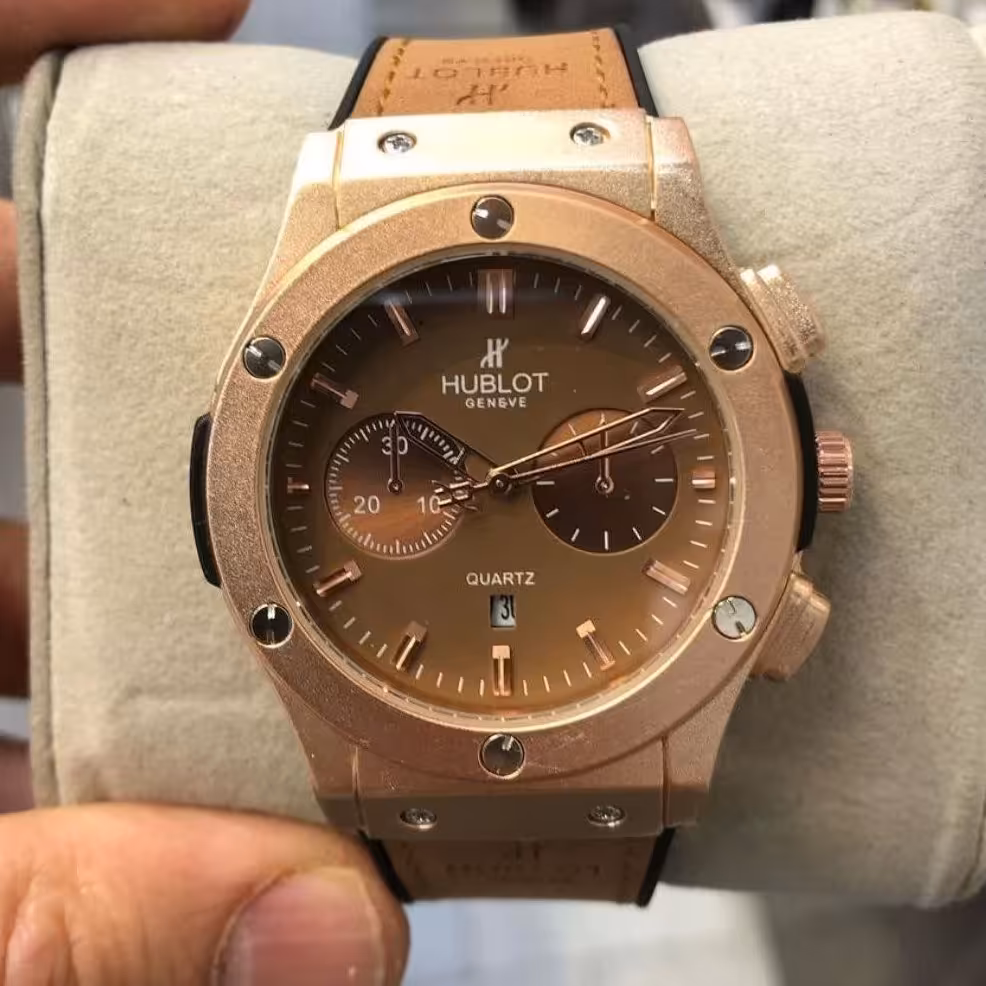 ست ساعت هابلوت مردانه و زنانه بند رابر روکش دار