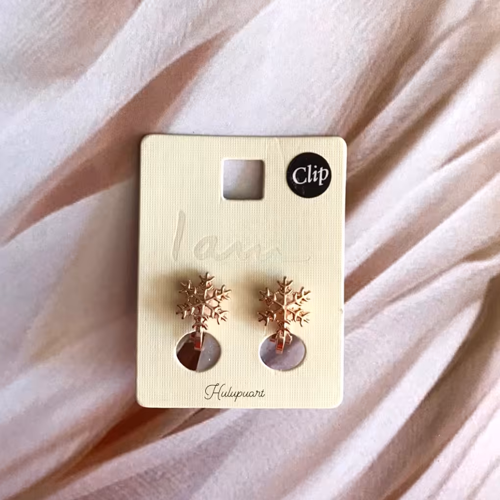 گوشواره کلیپسی دونه برفی Hulupuart برند Iam