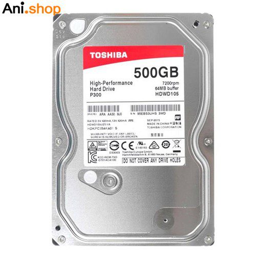 هارد دیسک INTERNAL توشیبا ظرفیت 500 گیگابایت کد 625