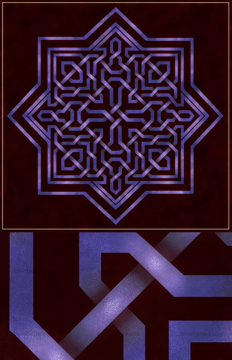 طرح گره چینی بنفش | گرافیک با طعم تربچه