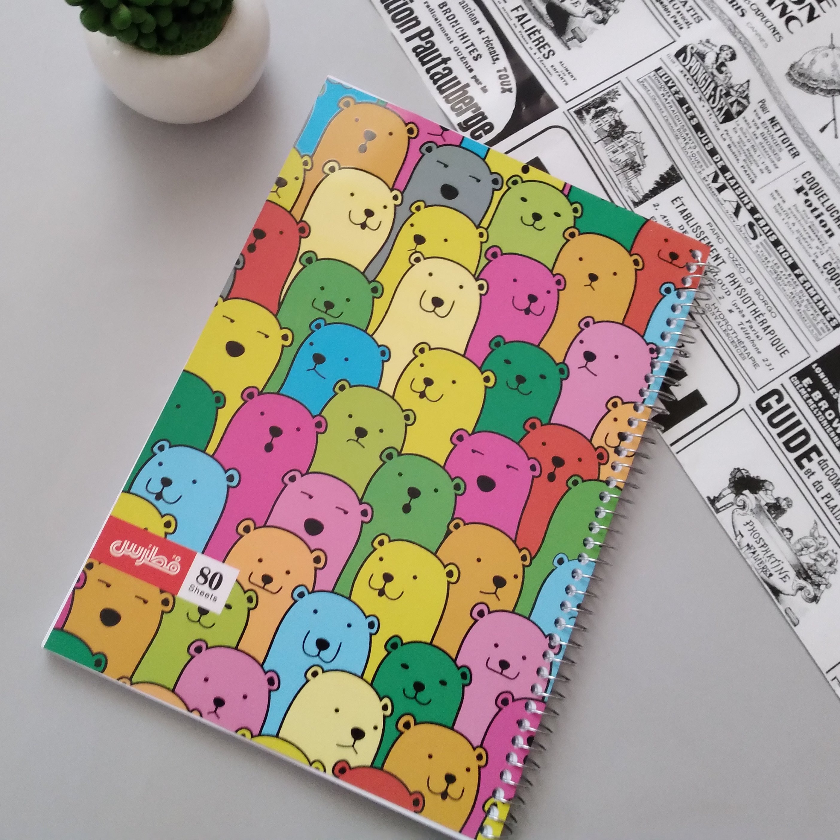 دفتر80برگ سیمی فطرس تک خط