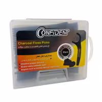 نخ دندان و خلال دندان زغالی کانفیدنت بسته 30 عددی