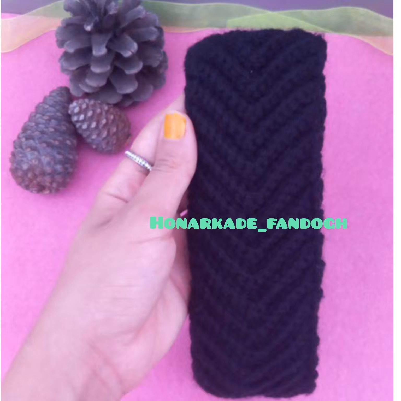 هدبند بافتنی  زیبا 