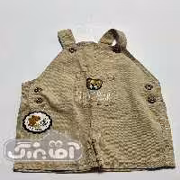 پیشبندی کتان کوتاه بهار طرح sweet baer کرم