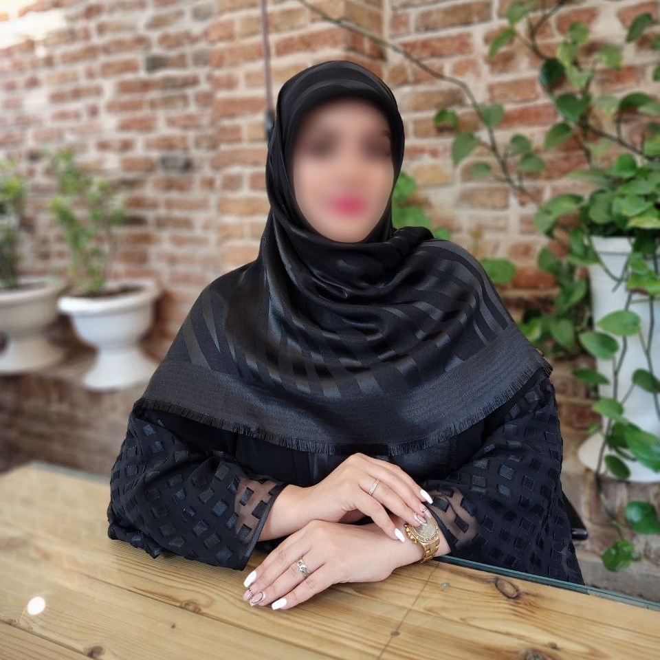 روسری نخی ژاکارد مشکی بدون دورو قواره بلند ارسال رایگان 