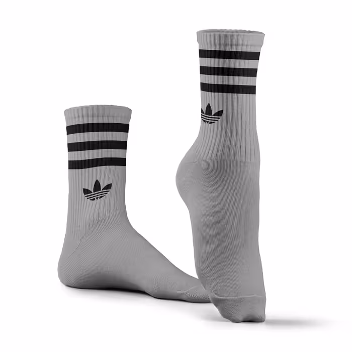 جوراب ورزشی ساق بلند آدیداس مدل ASB-500 | طوسی ملانژ