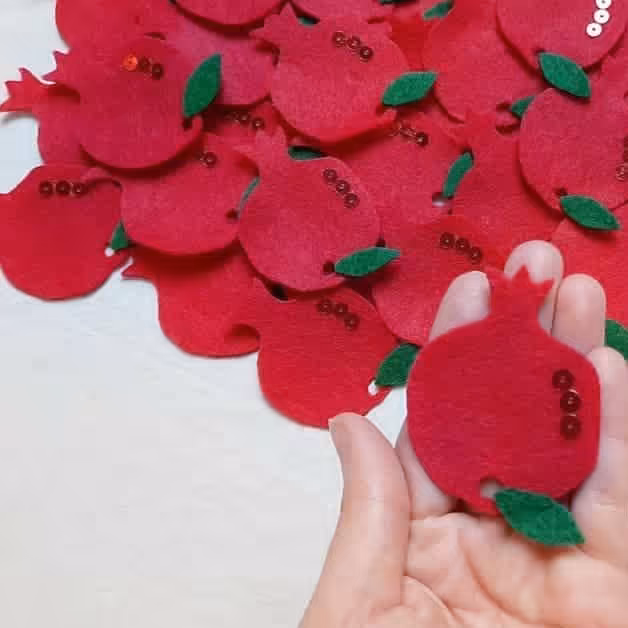 گیفت انار سفارشی نمدی دست ساز یلدایی گیفت شب یلدا 