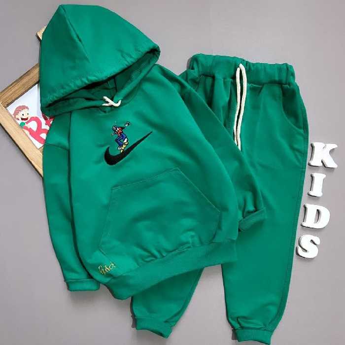 هودی شلواربچگانه پسرانه دخترانه اسپرت نایک پاییزه زمستانه دورس پنبه گرم بالا لاکرادار سایز 45 تا 65 ( ارسال رایگان )
